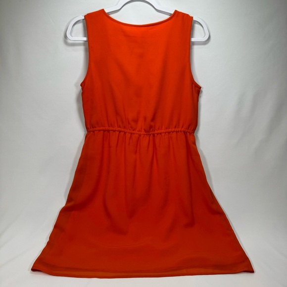 Fashion Spy Women's Orange Dress Size Small S Ruffle Gameday Summer Casual - Picture 2 of 5